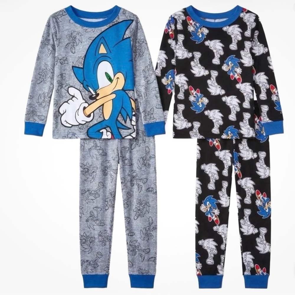 Sonic the Hedgehog Kids Pajama Set - Blue/Black